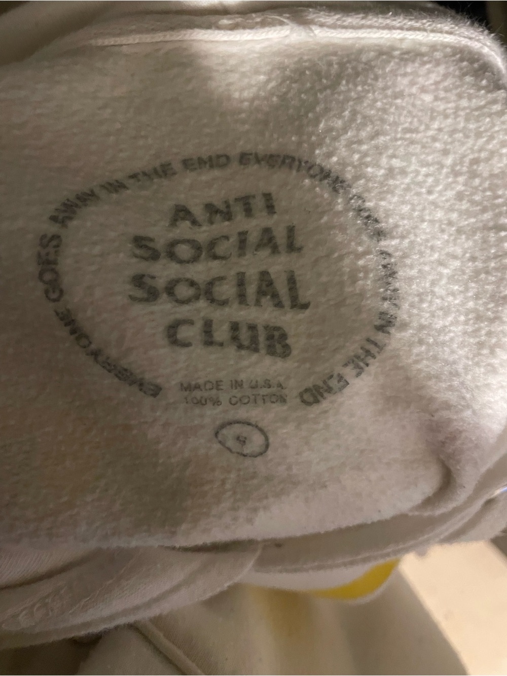 Anti Social Social Club White T-Shirt with Gray Logo Stamp